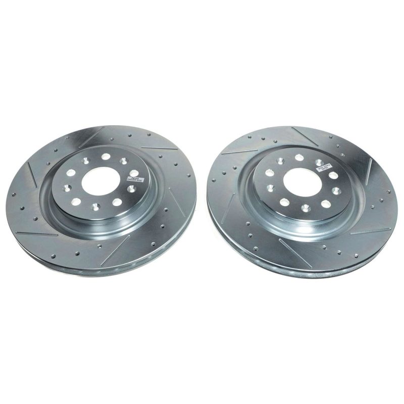 Power Stop 20-21 Chevrolet Corvette Rear Evolution Drilled & Slotted Rotor - Pair