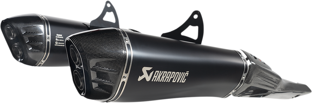 AKRAPOVIC Slip-On Series Muffler - Titanium/Carbon Fiber - Black SS13SO4HRAATBL