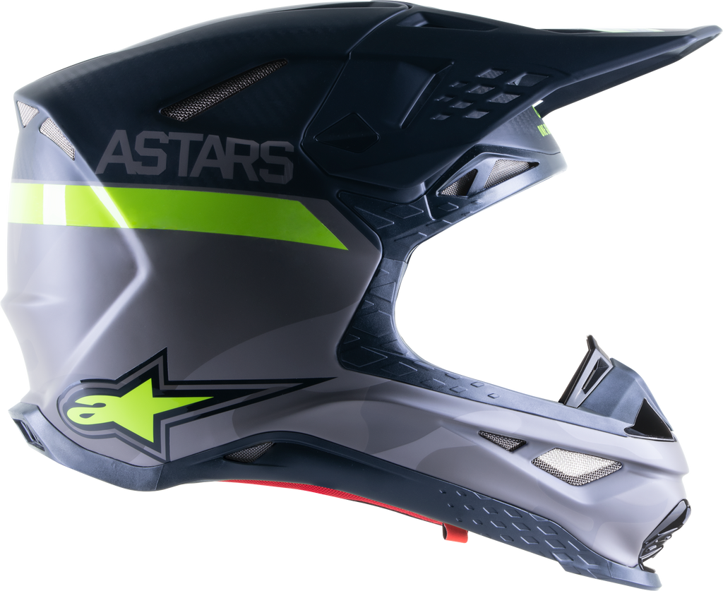 ALPINESTARS Supertech M10 Helmet - AMS - MIPS? - Gray/Yellow/Black - Medium 8302421-9059-MD