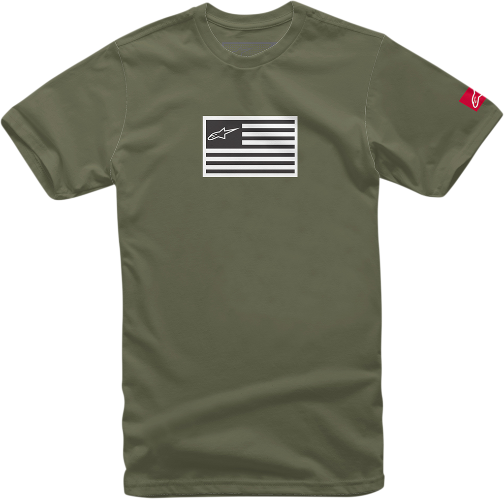 ALPINESTARS Flagged T-Shirt - Military - 2XL 1213720386902X