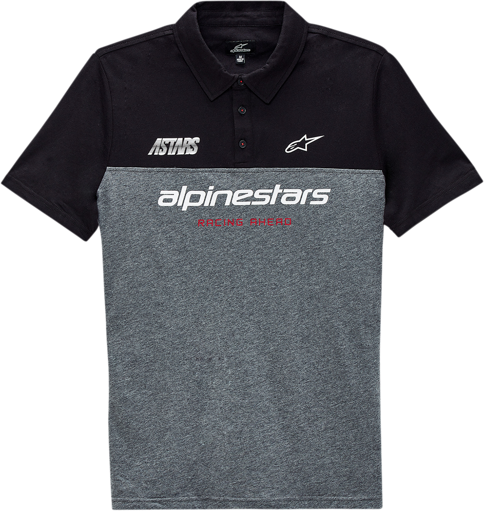 ALPINESTARS Paddock Polo Shirt - Black/Heather Charcoal - Medium 1213412001088M