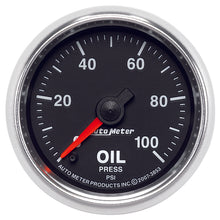 Laden Sie das Bild in den Galerie-Viewer, Autometer GS Series 2-1/16in Oil Pressure Gauge 100PSI Electric Full Sweep