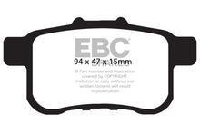 Cargar imagen en el visor de la galería, EBC 09-14 Acura TSX 2.4 Yellowstuff Rear Brake Pads