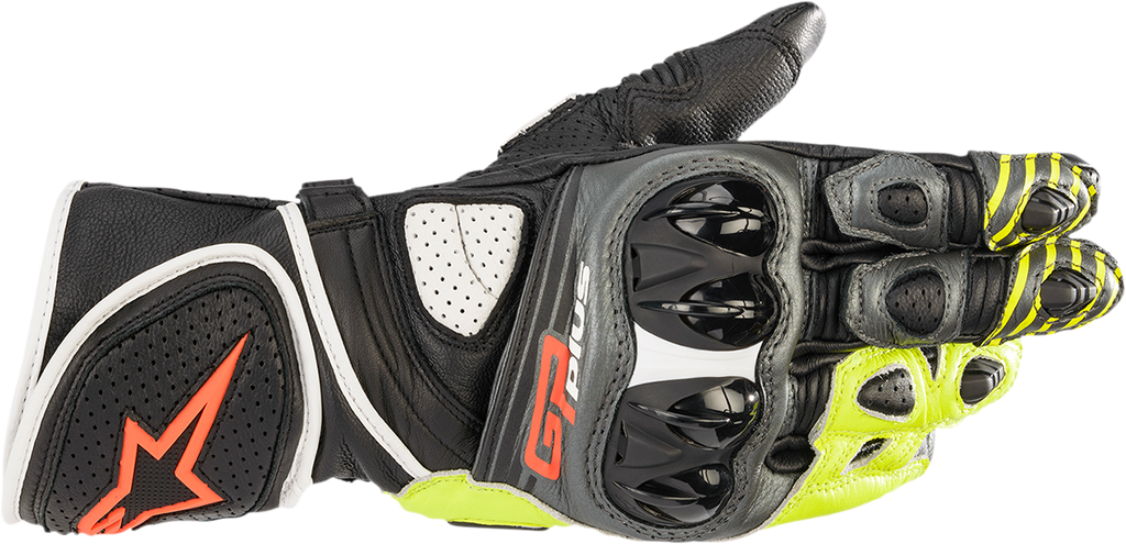 ALPINESTARS GP Plus R v2 Gloves - Gray/Black/Yellow/Red - Small 3556520-9135-S