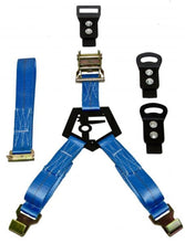 Cargar imagen en el visor de la galería, N-Fab Bed Mounted Rapid Tire Strap Universal - Gloss Black - Blue Strap