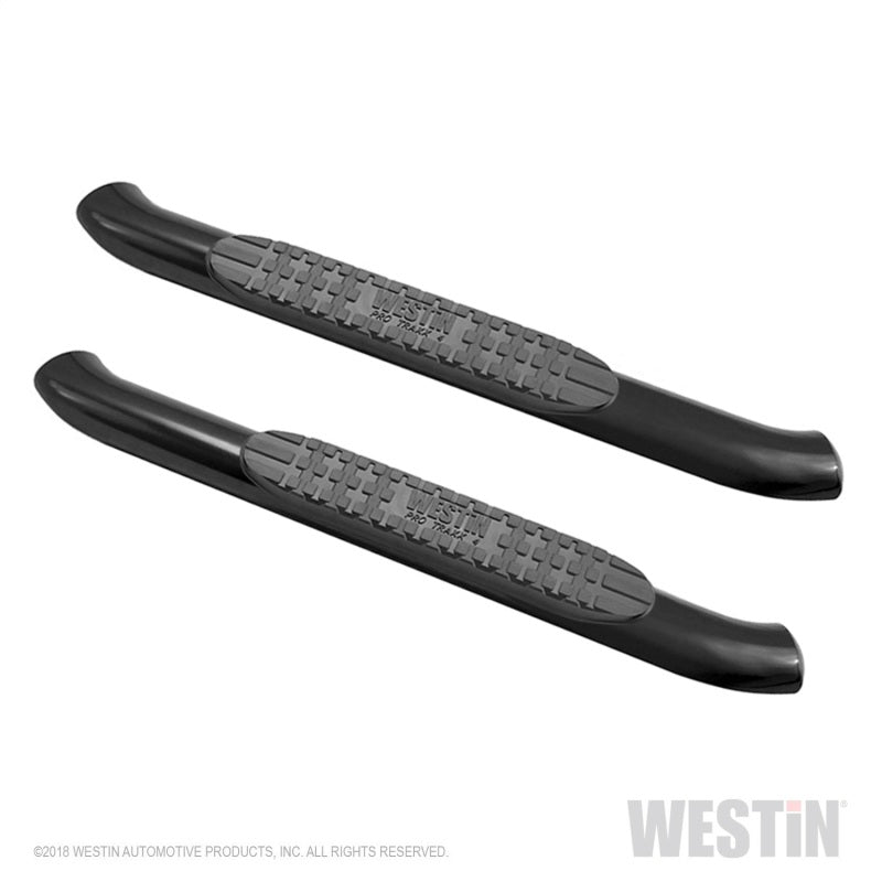 Westin 18-20 Jeep Wrangler JL 2DR PRO TRAXX 4 Oval Nerf Step Bars - Textured Black