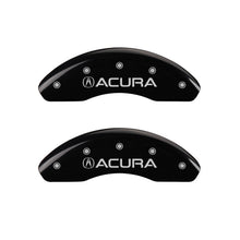 Carica l&#39;immagine nel visualizzatore di Gallery, MGP 4 Caliper Covers Engraved Front &amp; Rear Acura Black finish silver ch