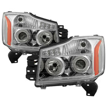 Laden Sie das Bild in den Galerie-Viewer, Xtune Nissan Titan 04-14 Projector Headlights LED Halo Chrome PRO-JH-NTI04-LED-C