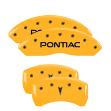 Carica l&#39;immagine nel visualizzatore di Gallery, MGP 4 Caliper Covers Engraved Front &amp; Rear MGP Yellow Finish Black Char 2002 Pontiac Grand Prix