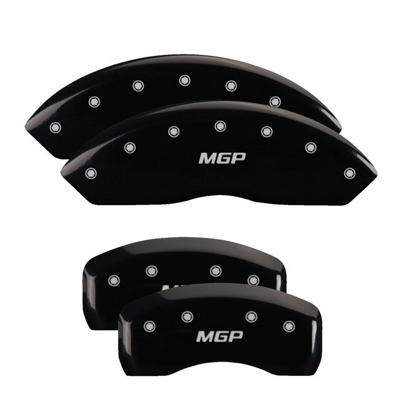 MGP 4 Caliper Covers Engraved Front & Rear MGP Black Finish Silver Char 2009 Mercedes-Benz C300