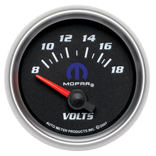 Laden Sie das Bild in den Galerie-Viewer, Autometer Mopar 52.4mm SSE 8-18 Volts Voltmeter Gauge