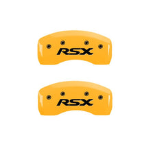 Cargar imagen en el visor de la galería, MGP 4 Caliper Covers Engraved Front Acura Rear RSX Yellow Finish Black Char 2002 Acura RSX