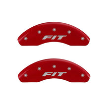 Laden Sie das Bild in den Galerie-Viewer, MGP Front set 2 Caliper Covers Engraved Front FIT Red finish silver ch