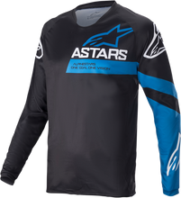 Charger l&#39;image dans la galerie, ALPINESTARS Racer V3 Long-Sleeve Jersey - Black/Bright Blue - Small 1762822-1078-SM