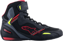 Charger l&#39;image dans la galerie, ALPINESTARS Faster-3 Rideknit Shoes - Black/Red/Yellow - US 10.5 251031913610.5