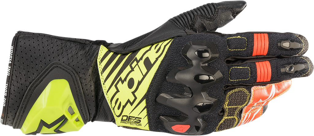 ALPINESTARS GP Tech S Gloves - Black/Yellow/White/Red - Small 3556422-1503-S