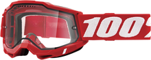 Charger l&#39;image dans la galerie, 100% Accuri 2 Enduro MTB Goggles - Neon Red - Clear 50016-00005