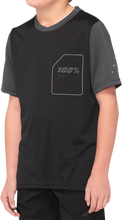 Laden Sie das Bild in den Galerie-Viewer, 100% Youth Ridecamp Jersey - Short-Sleeve - Black/Charcoal - Large 40031-00002