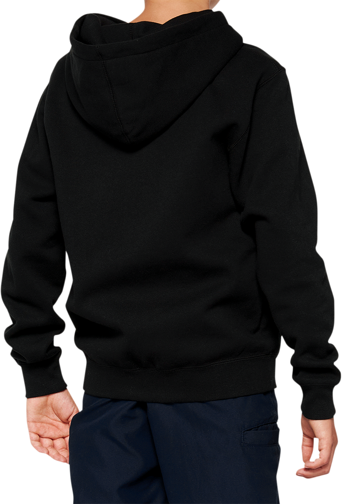 100% Youth Official Zip Hoodie - Black - Small 20033-00000