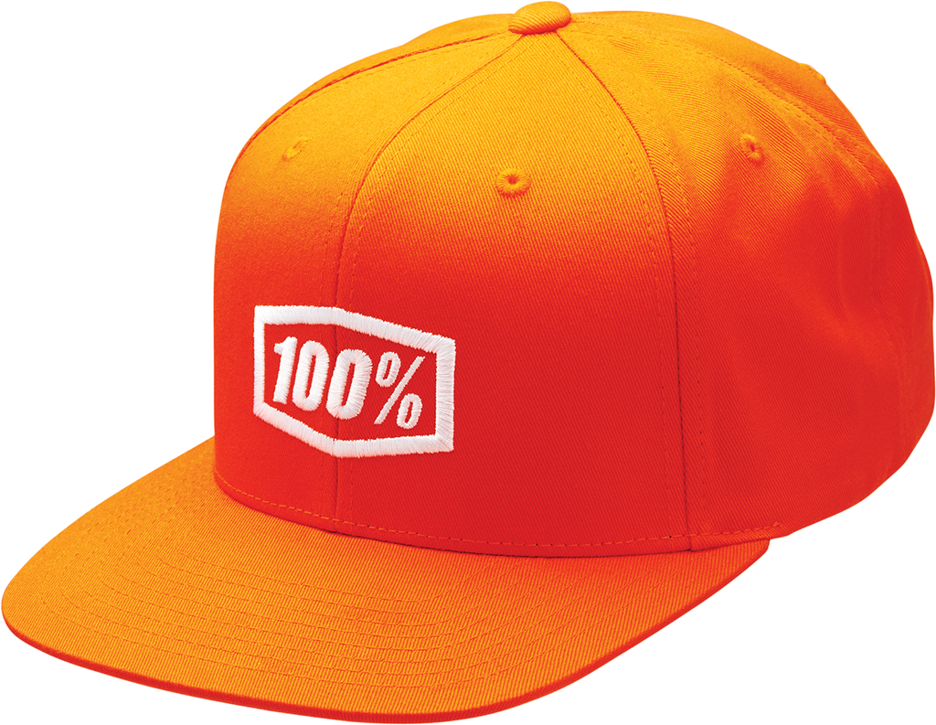 100% Youth Icon Snapback Hat - Orange - One Size 20047-00002