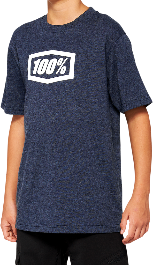 100% Youth Icon T-Shirt - Navy - Medium 20001-00013