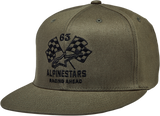 ALPINESTARS Double Check Flat Bill Hat - Military/Black - Small/Medium 1212812306910SM