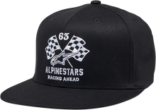 Carica l&#39;immagine nel visualizzatore di Gallery, ALPINESTARS Double Check Flat Bill Hat - Black/White - Small/Medium 1212812301020SM