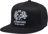 ALPINESTARS Double Check Flat Bill Hat - Black/White - Small/Medium 1212812301020SM