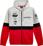 ALPINESTARS Position Zip Hoodie - Silver/Black/Red - Medium 1212-530221096M