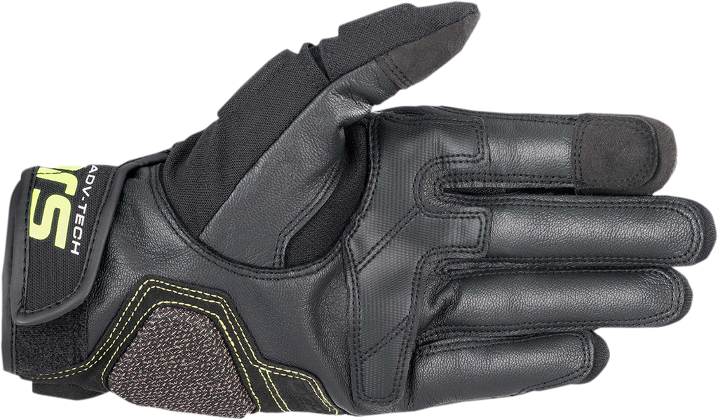 ALPINESTARS Halo Gloves - Forest Black/Fluo Yellow - Large 3504822-6085-L