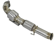 Load image into Gallery viewer, aFe Twisted Steel 3in. 304 SS Street Series Downpipe 16-18 Ford Focus RS I4-2.3L (t)