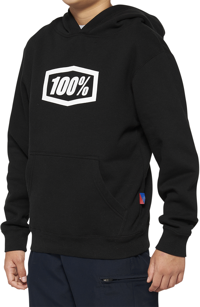 100% Youth Icon Hoodie - Black - Small 20030-00000