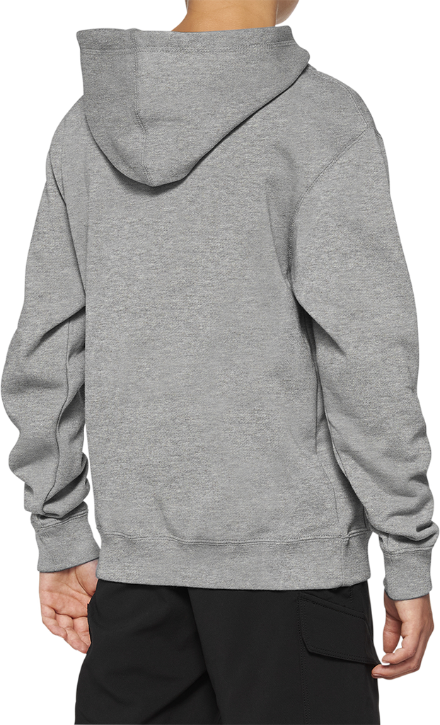 100% Youth Icon Hoodie - Gray - Large 20030-00006