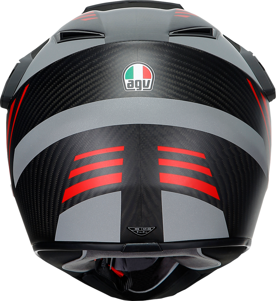 AGV AX9 Helmet - Refractive ADV - Matte Carbon/Red - Large 217631O2LY01409