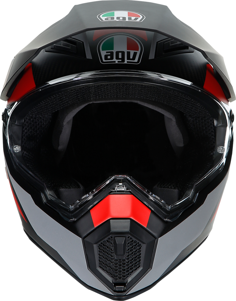 AGV AX9 Helmet - Refractive ADV - Matte Carbon/Red - Large 217631O2LY01409