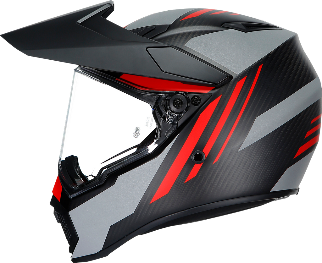 AGV AX9 Helmet - Refractive ADV - Matte Carbon/Red - MS 217631O2LY01406