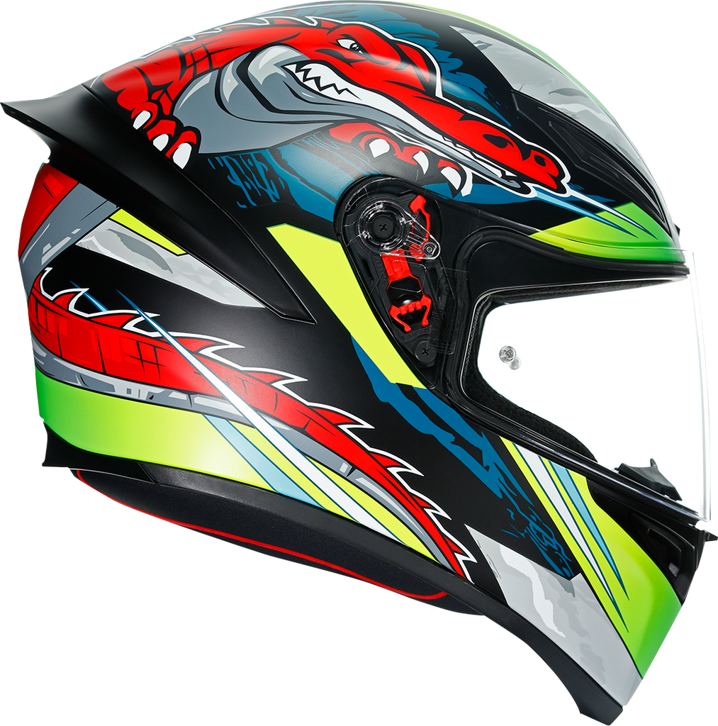 AGV K1 Helmet - Dundee - Matte Lime/Red - Small 210281O2I006105