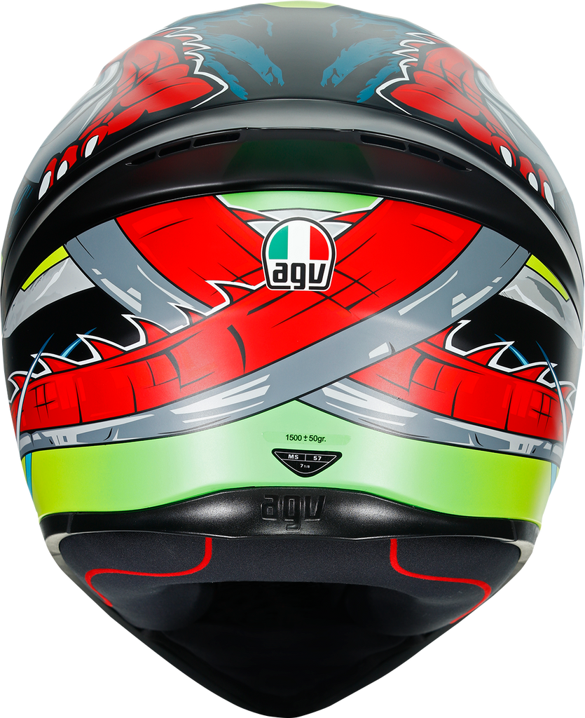 AGV K1 Helmet - Dundee - Matte Lime/Red - Small 210281O2I006105