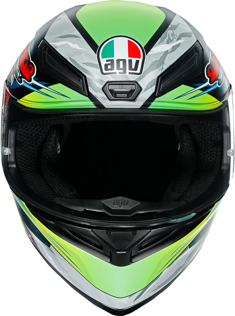 AGV K1 Helmet - Dundee - Matte Lime/Red - MS 210281O2I006106