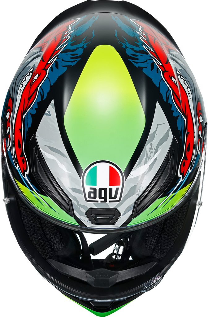 AGV K1 Helmet - Dundee - Matte Lime/Red - Small 210281O2I006105