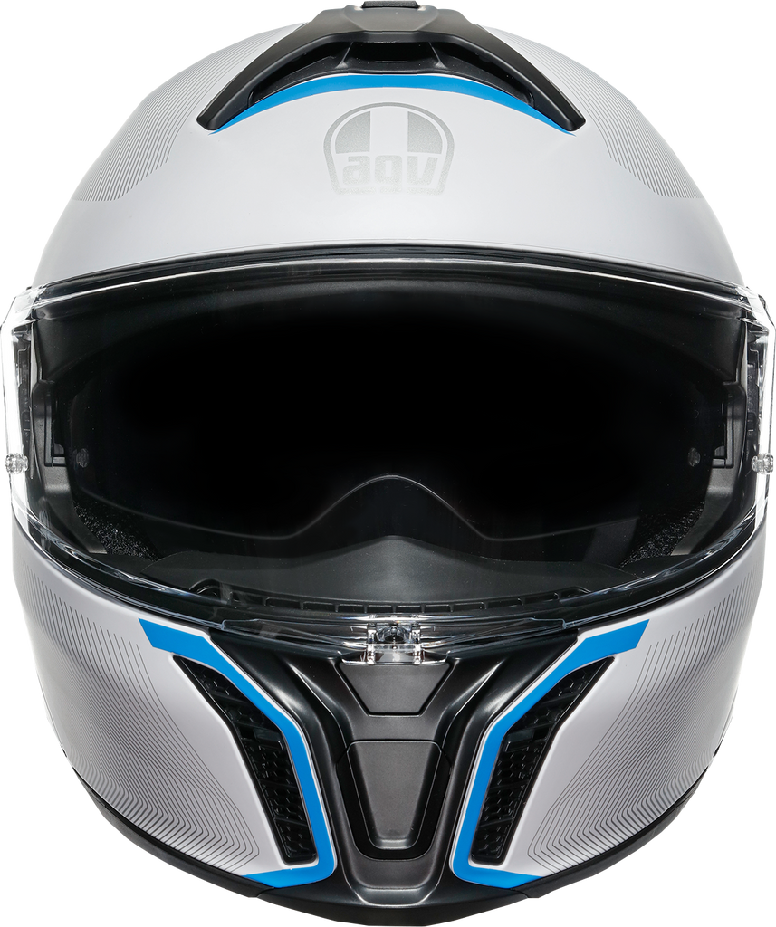 AGV Tourmodular Helmet - Frequency - Light Gray/Blue - Small 211251F2OY00610