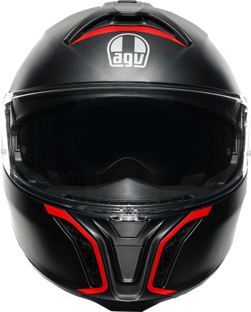 AGV Tourmodular Helmet - Frequency - Matte Gunmetal/Red - XL 211251F2OY00515