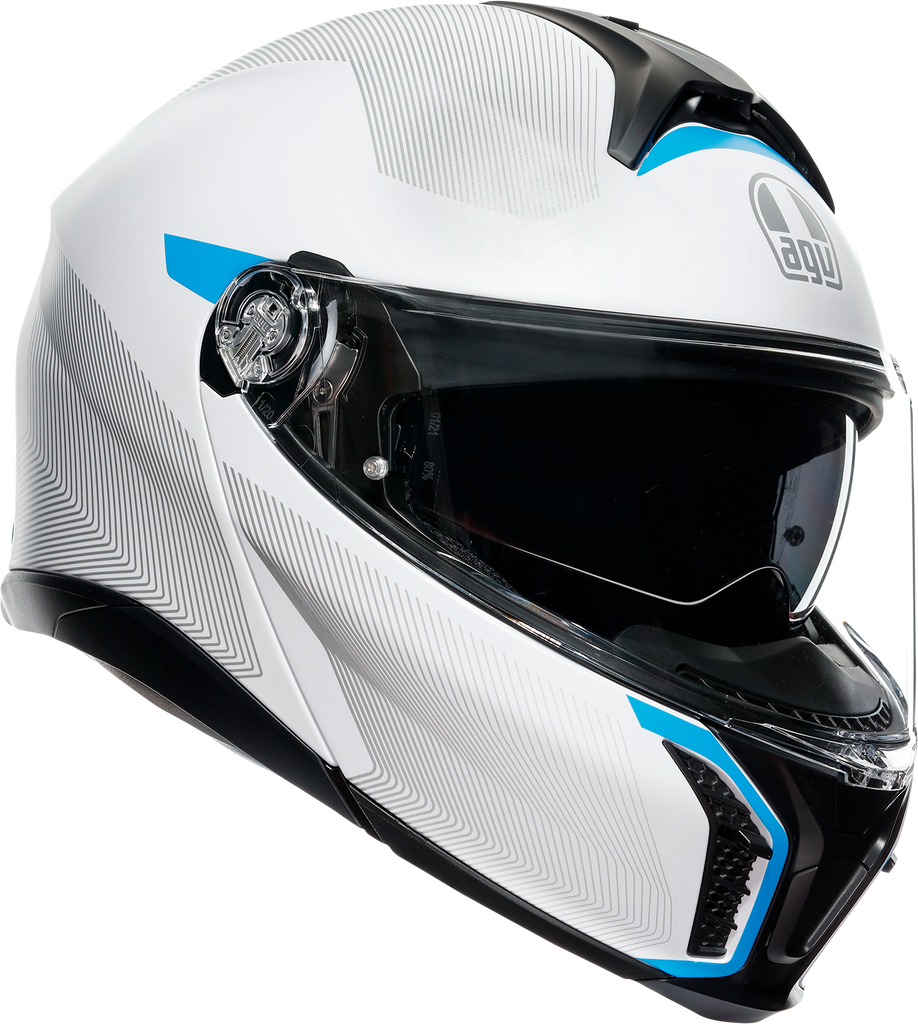 AGV Tourmodular Helmet - Frequency - Light Gray/Blue - Large 211251F2OY00614