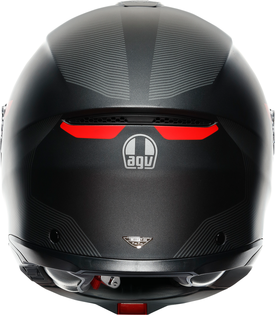 AGV Tourmodular Helmet - Frequency - Matte Gunmetal/Red - XL 211251F2OY00515