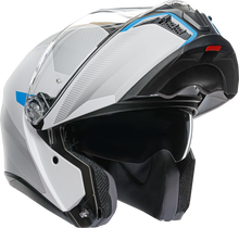 Carica l&#39;immagine nel visualizzatore di Gallery, AGV Tourmodular Helmet - Frequency - Light Gray/Blue - Small 211251F2OY00610