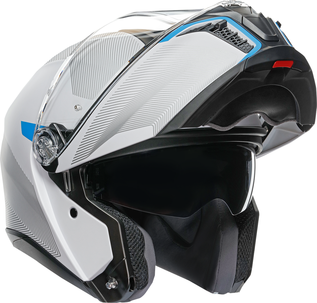 AGV Tourmodular Helmet - Frequency - Light Gray/Blue - XL 211251F2OY00615