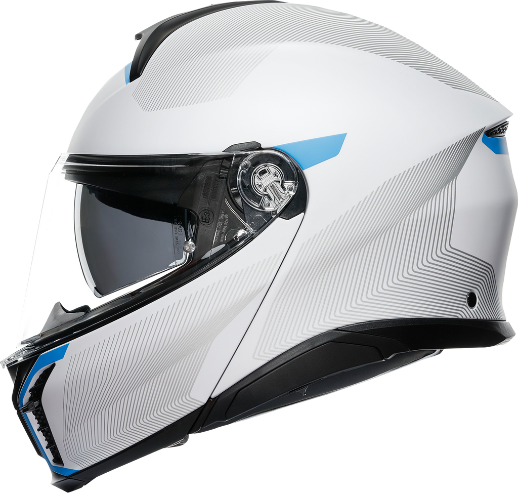 AGV Tourmodular Helmet - Frequency - Light Gray/Blue - Large 211251F2OY00614