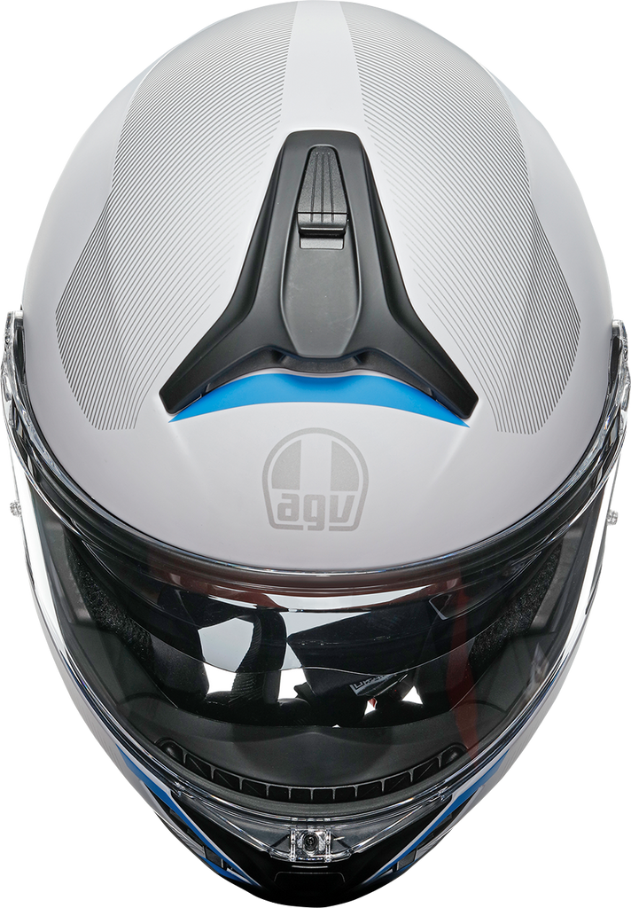 AGV Tourmodular Helmet - Frequency - Light Gray/Blue - XL 211251F2OY00615