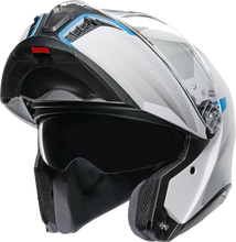 Carica l&#39;immagine nel visualizzatore di Gallery, AGV Tourmodular Helmet - Frequency - Light Gray/Blue - XL 211251F2OY00615