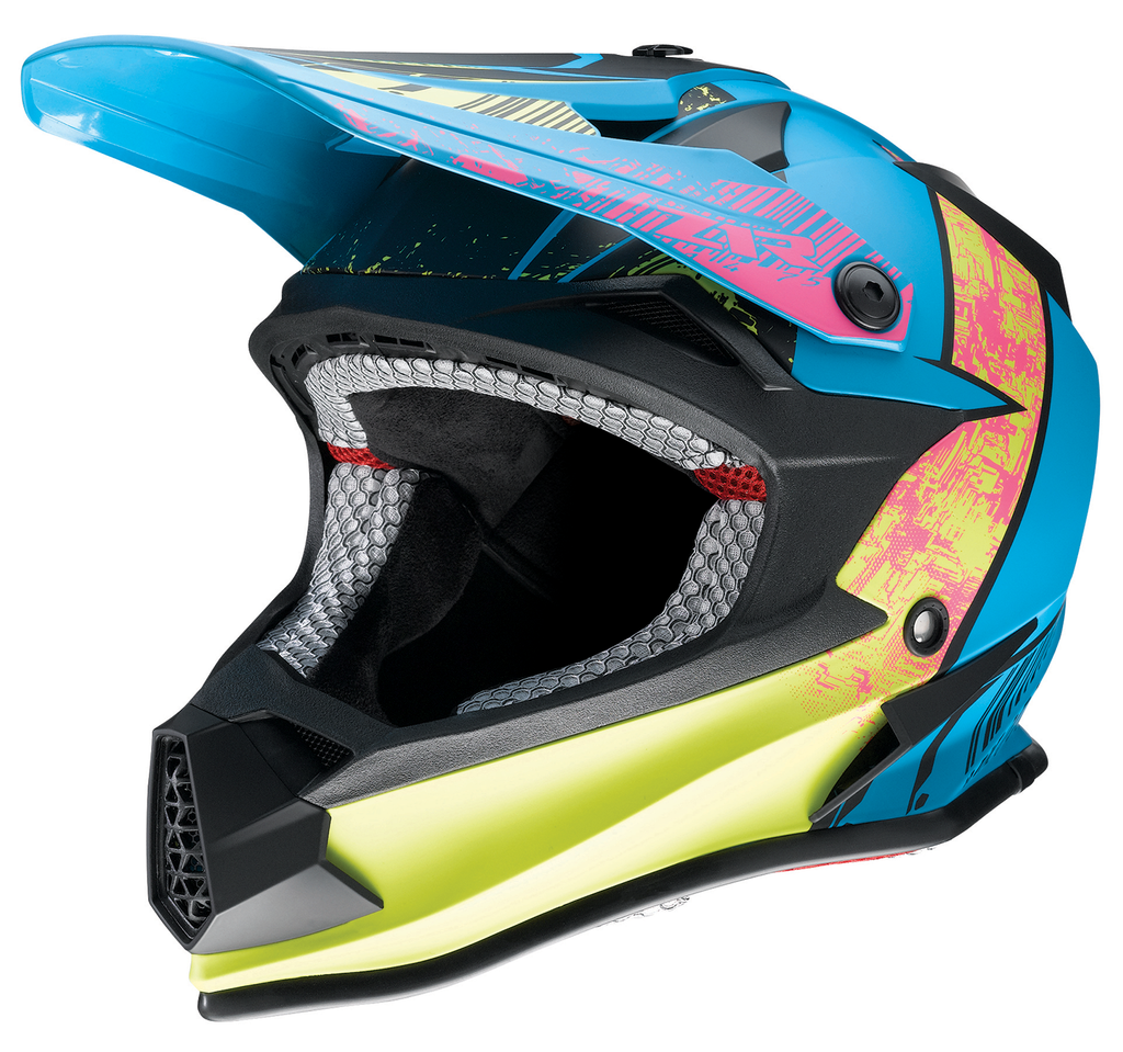 Z1R Youth F.I. Helmet - Fractal - MIPS? - Matte Blue/Hi-Viz - Small 0111-1514